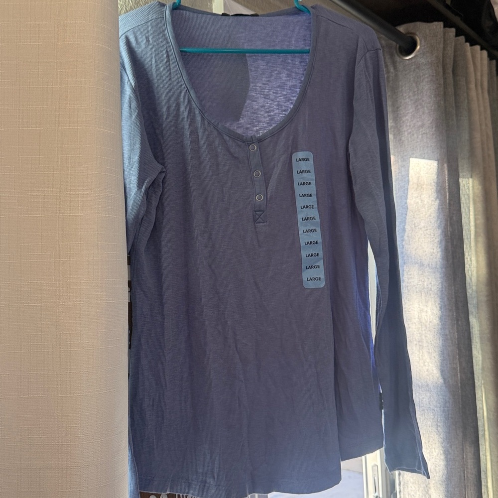 Eddie Bauer Blue Long Sleeve Top